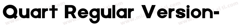 Quart Regular Version字体转换